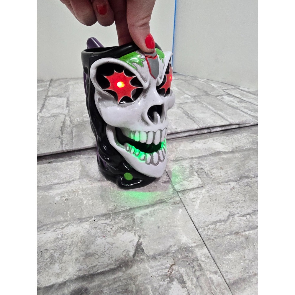 Monster Jam Grave Digger 6" Plastic Grim Reaper Light Up Cup Mug VIDEO